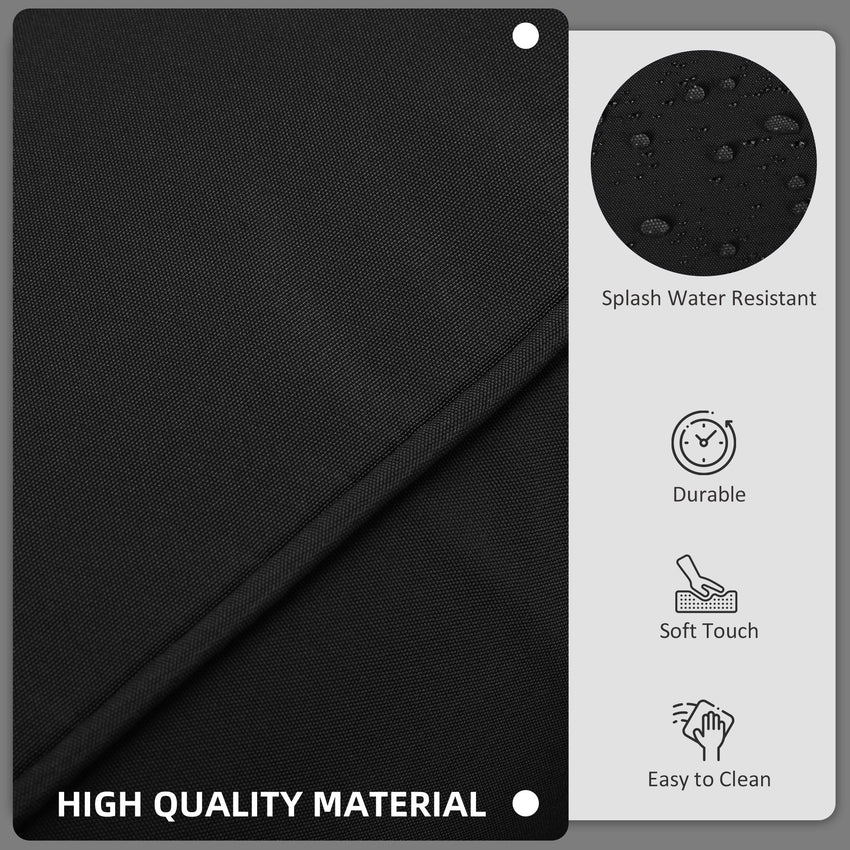 Outdoor 14pc Patio Rattan Sofa Set Cushion Polyester Cover Replacement Set - No Cushion Included, Black