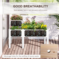 46'' x 34'' x 33'' Elevated Planter Box with Legs, DIY Wooden Raised Garden Bed with Non-woven Liner, Freestanding Plant Stand for Vegetables, Herb and Flowers