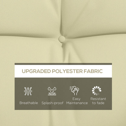 4-Piece Back and Seat Cushion Pillows Replacement and Pillows, Patio Chair Cushions Set with Ties, Cream White