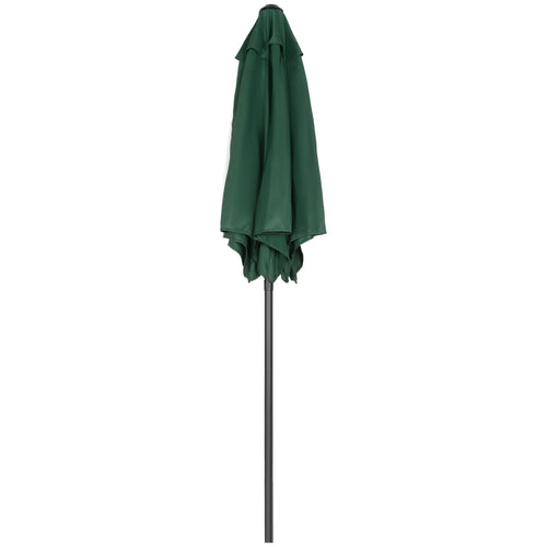 6.6FT Patio Umbrella, Outdoor Parasol with 6 Solid Ribs, Green