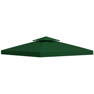 10' x 10' Canopy Replacement 2-Tier Gazebo Canopy Top Cover, Green