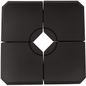 4 Pieces Umbrella Base Parasol Stand for Cantilever Umbrella Fill w/ Sand or Water Black