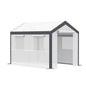 6.6' x 10' x 7' Heavy Duty Walk-In Greenhouse Vegetable Seed Growth Tent Outdoor Plant Growing Tunnel Warm House Flower Shed Backyard White