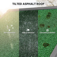 30" x 21" x 71" Garden Storage Shed, Sheds & Outdoor Storage Outdoor Workshop Yard Tool Utility Storage House Water-resistant All-weather Cover Spire Roof with 3 Tiers Shelves Grey