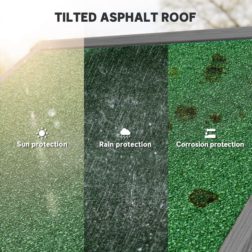 30" x 21" x 71" Garden Storage Shed, Sheds & Outdoor Storage Outdoor Workshop Yard Tool Utility Storage House Water-resistant All-weather Cover Spire Roof with 3 Tiers Shelves Grey