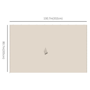 10' x 12' Universal Gazebo Sidewall Set with 4 Panels, Hooks/C-Rings Included for Pergolas & Cabanas, Beige