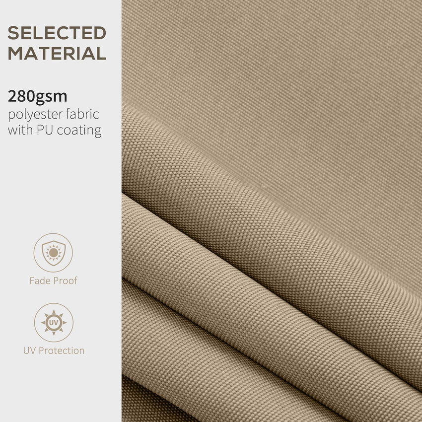 13' x 8' Retractable Awning Fabric Replacement Outdoor Sunshade Canopy Awning Cover, UV Protection, Beige