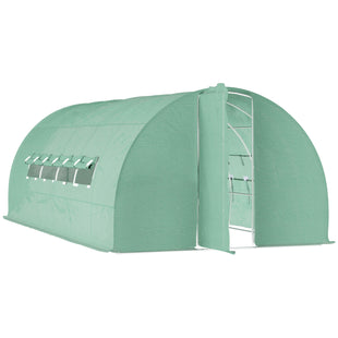 20x10x6.6ft Heavy Duty Outdoor Walk-in Tunnel Greenhouse Portable Garden Planting Warm House with PE Cover Green