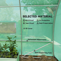 20x10x6.6ft Heavy Duty Outdoor Walk-in Tunnel Greenhouse Portable Garden Planting Warm House with PE Cover Green