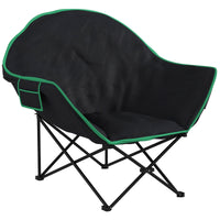 Foldable Camping Chair Padded Moon Saucer Chair with Carry Bag, Storage Pocket for Outdoor, Beach, Picnic, Hiking, Fishing, Travel