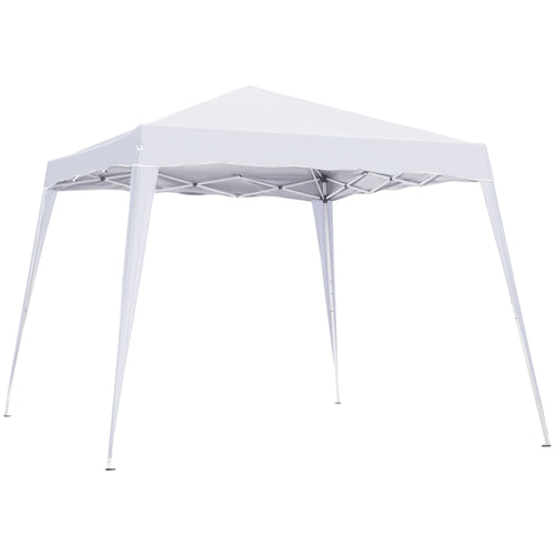8' x 8' Pop Up Canopy, Outdoor Foldable Tent, Portable Canopy Tent with Carrying Bag for Camping, Party, Picnic, White