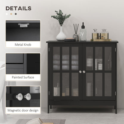 Kitchen Buffet Cabinet with 2 Doors, Modern Sideboard for Dining Room, Hallway, Living Room, Black
