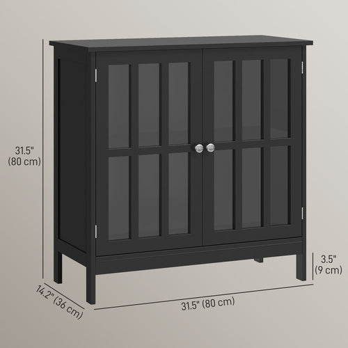 Kitchen Buffet Cabinet with 2 Doors, Modern Sideboard for Dining Room, Hallway, Living Room, Black