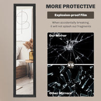 15" x 62" Full Length Mirror for Bedroom, Free Standing Dressing Mirror, Wall Mirror for Living Room, Black