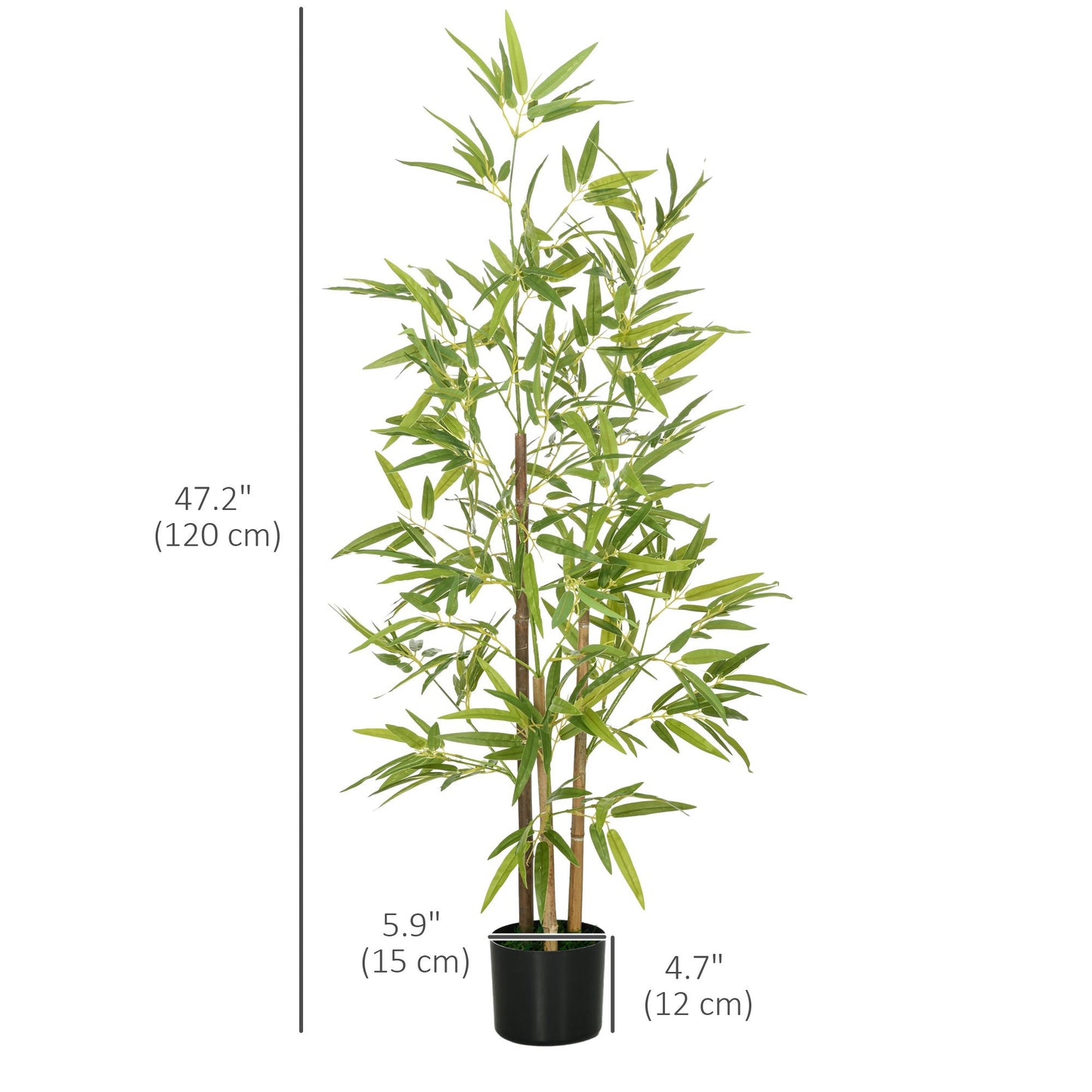4ft Artificial Tree, Indoor Fake Bamboo with Pot, for Home Office Living Room Decor