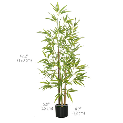 4ft Artificial Tree, Indoor Fake Bamboo with Pot, for Home Office Living Room Decor