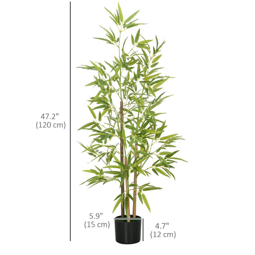 4ft Artificial Tree, Indoor Fake Bamboo with Pot, for Home Office Living Room Decor
