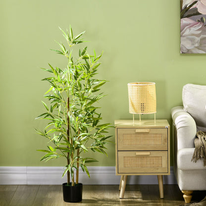 4ft Artificial Tree, Indoor Fake Bamboo with Pot, for Home Office Living Room Decor