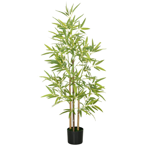 4ft Artificial Tree, Indoor Fake Bamboo with Pot, for Home Office Living Room Decor