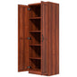 63" Kitchen Storage Cabinet, 5-tier Pantry Cabinet with Doors and Adjustable Shelves for Dining Room, Tan