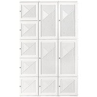 Portable Wardrobe Closet, Folding Bedroom Wardrobe, Clothes Storage Organizer with 8 Cube Compartments, White