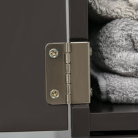 Tall Bathroom Storage Cabinet, Narrow Bathroom Cabinet with Drawers and Open Shelves for Small Spaces, Brown