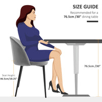 Set of 2 Mid-Back Dining Chair, Mid-Back Velvet-touch Upholstery Kitchen Chair for Living Room Dining Room, Dark Blue