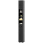 71" Tall Bathroom Cabinet, Narrow Toilet Paper Cabinet with Open Shelves, 2 Door Cabinets, Adjustable Shelves, Black