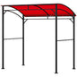 7' x 5' Garden Grill Canopy, BBQ Grill Gazebo Tent with Steel Frame and Hooks, Outdoor Sun Shade, Wine Red