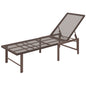 Wicker Outdoor Lounge Chair, Rattan Reclining Patio Lounger Tanning Chair with Adjustable Back, Brown