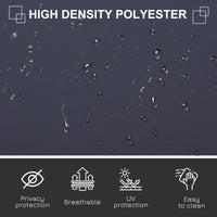 118" x 63" Outdoor Folding Privacy Screen Retractable Side Awning Patio with Resistance to UV Rays and Wind Dark Blue