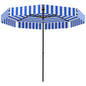 8.7FT Tilting Patio Umbrella with 8 Ribs, Crank Handle, Air Vent for Outdoor, Garden and Pool, Navy Blue