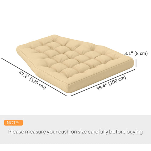 Outdoor Swing Cushion, Tufted Patio Cushion Replacement for Garden Chair Egg Chair, Indoor Outdoor Seat Cushion, Beige