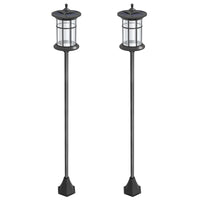 72" Solar Post Light, Cool White LED Outdoor Lamp, Waterproof IP44 for Patio, Garden, Backyard, Pathway, 2 Pack