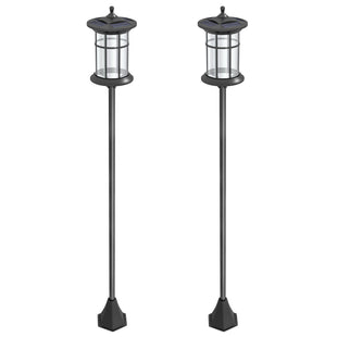 72" Solar Post Light, Cool White LED Outdoor Lamp, Waterproof IP44 for Patio, Garden, Backyard, Pathway, 2 Pack