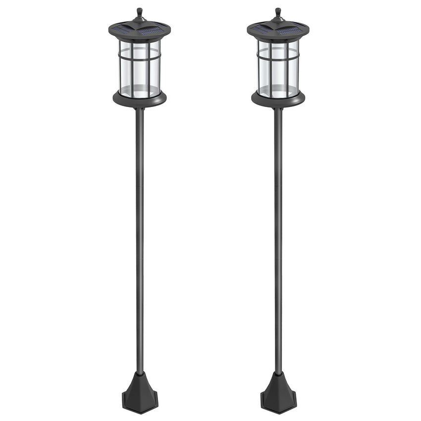 72" Solar Post Light, Cool White LED Outdoor Lamp, Waterproof IP44 for Patio, Garden, Backyard, Pathway, 2 Pack