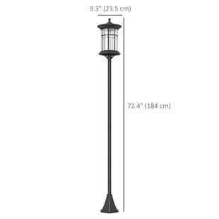 72" Solar Post Light, Cool White LED Outdoor Lamp, Waterproof IP44 for Patio, Garden, Backyard, Pathway, 2 Pack