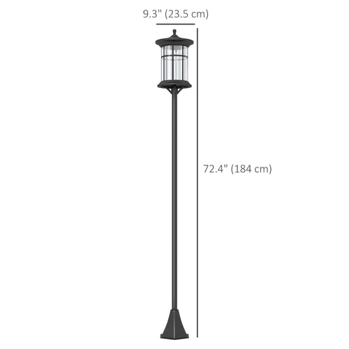 72" Solar Post Light, Cool White LED Outdoor Lamp, Waterproof IP44 for Patio, Garden, Backyard, Pathway, 2 Pack