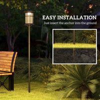 72" Solar Post Light, Cool White LED Outdoor Lamp, Waterproof IP44 for Patio, Garden, Backyard, Pathway, 2 Pack