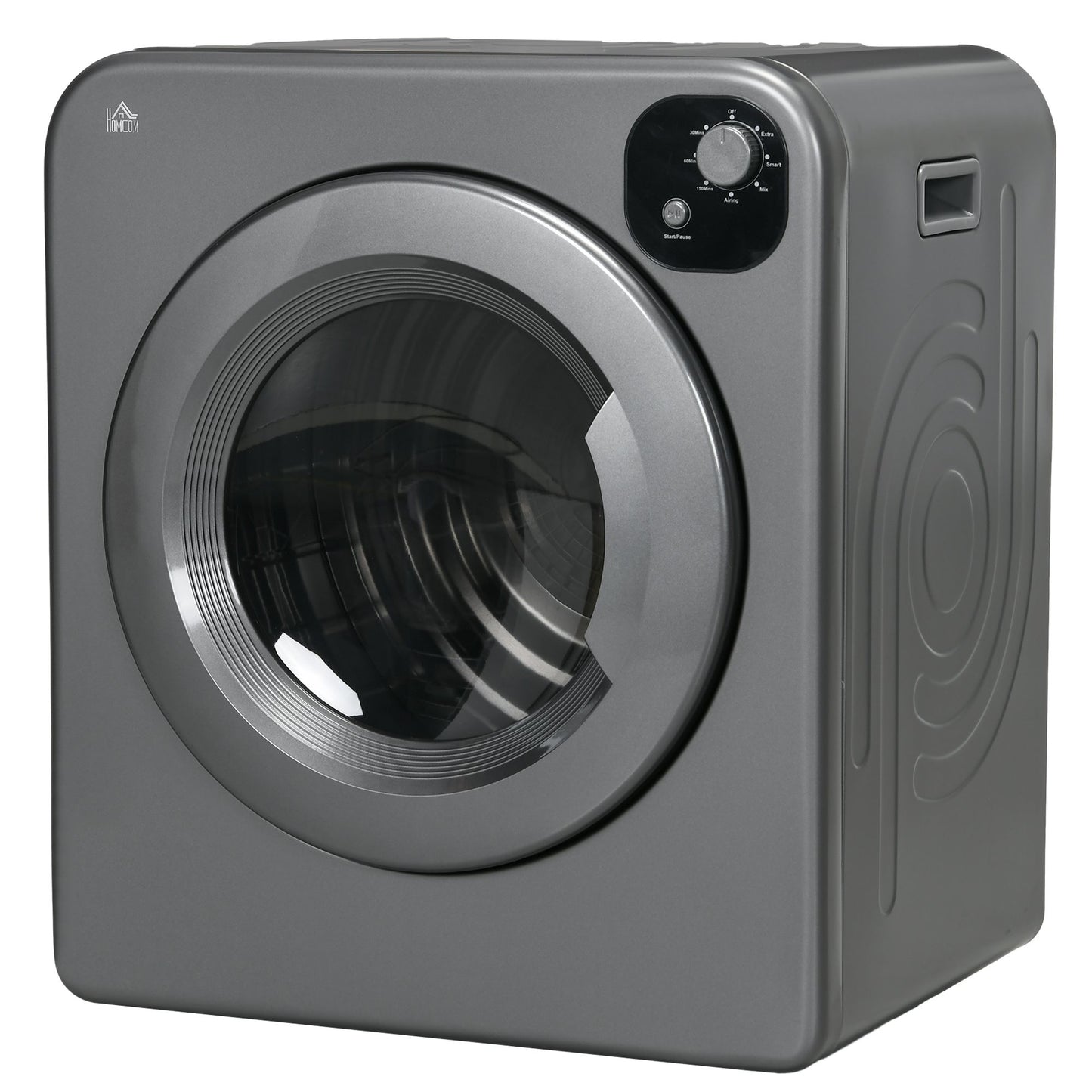 Compact Laundry Dryer Machine, 1300W, 3.22 Cu. Ft. Electric Portable Clothes Dryer with 7 Drying Modes for Apartment or Dorm, Grey