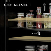 Sideboard Buffet, Storage Cabinet with Barn Door and Adjustable Shelf, TV Stand for TVs up to 65 Inches, Black Oak