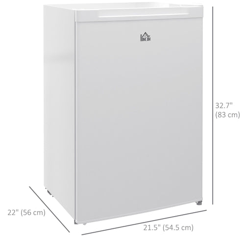 Upright Freezer, 3 Cu.Ft Mini Freezer with Reversible Single Door, Adjustable Thermostat for Home, Dorm, White