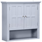 Bathroom Wall Cabinet, Medicine Cabinet, Over Toilet Storage Cabinet with Adjustable Shelf and 2 Doors for Hallway, Living Room, Gray