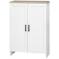 Modern Storage Cabinet with Doors and Adjustable Shelf for Kitchen, Living room, 23.6" x 11.8" x 35.4", White