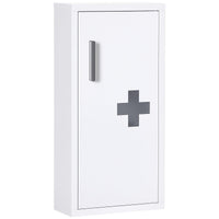 Wall Mount Medicine Cabinet Bathroom Cabinet with 2 Shelves, Steel Frame and Magnetic Door, White