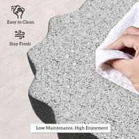 Spiral Decorative Garden Stool, Flower Top Outdoor Stool Side Table Plant Stand Footstool for Indoor Outdoor, Grey