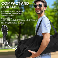 2 Pack Folding Camping Chairs, High Back Folding Chairs w/ Cup Holder, Padded Camping Chairs for Outdoor Events, Yellow