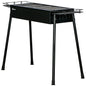 Portable BBQ Grill, Charcoal Grill with Side Seasoning Baskets, Hooks and Nets for Outdoor, Picnic, Camping, Black