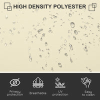 118" x 63" Retractable Side Awning Patio Outdoor Folding Privacy Screen with Resistance to UV Rays & Wind, Cream White