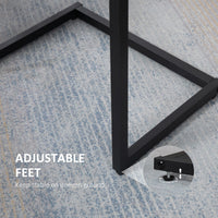 Nesting End Tables Set of 3, Industrial C-Shaped Snack Side Table with Steel Frame for Sofa Couch, Bed, Living Room, Rustic Brown